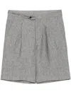 Corneliani Relaxed Fit Grey Shorts With Pleated Front In Gray