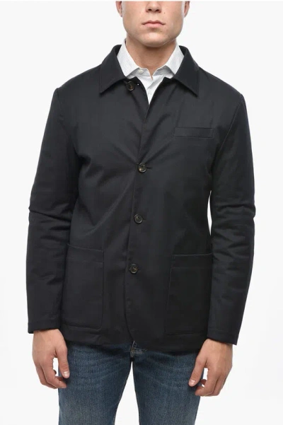 Corneliani Reversible Agropoli Jacket With Front Buttoning In Black