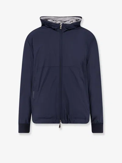 Corneliani Reversible Nylon Jacket In Blue