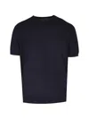 Corneliani Ribbed-knit T-shirt In Blue