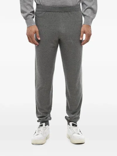 Corneliani Ribbed-waistband Track Pants In Gray