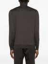 Corneliani Roll-neck Patterned Sweater In Brown