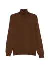 Corneliani Roll-neck Sweater In Brown