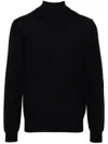Corneliani Roll-neck Virgin Wool Jumper In Blue