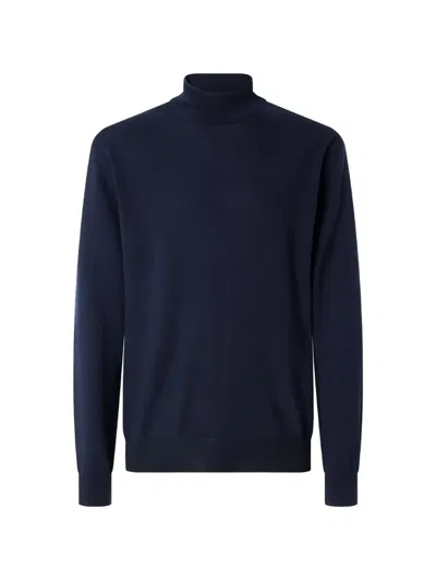 Corneliani Roll-neck Knitted Sweater In 블루
