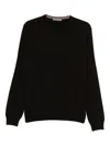 Corneliani Round-neck Sweater In Brown