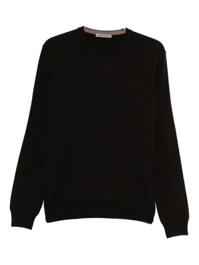 Corneliani Round-neck Sweater In Brown