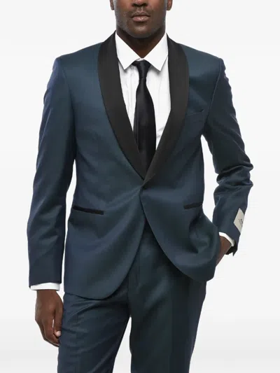 Corneliani Satin Shawl-lapel Suit In Multi