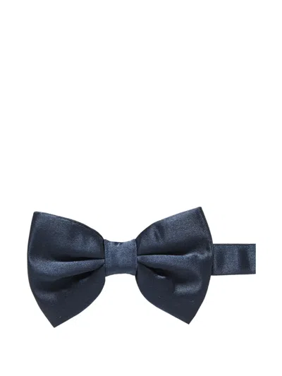 Corneliani Satin-finish Bow Tie In Blue