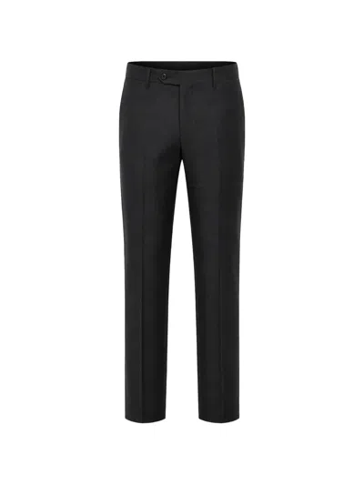 Corneliani Scalloped-hem Trousers In Black