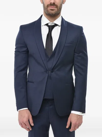 Corneliani Shawl-lapel Suit In Blue