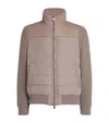 Corneliani Shearling-trim Padded Jacket In Gray