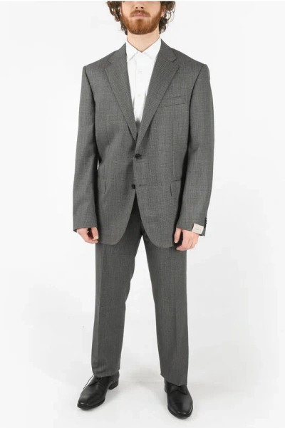 Corneliani Shephard's Check Leader Suit In Gray