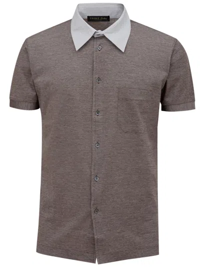 CORNELIANI SHIRT CORNELIANI GREY WITH BUTTONS AND POCKET