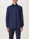 Corneliani Cutaway-collar Cotton Shirt In Blau 1