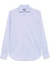 Corneliani Long Sleeves Shirt In Light Blue In Clear Blue