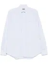Corneliani Striped Shirt In Clear Blue