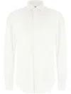 Corneliani Button-down White Shirt With Soft Stretch Fabric In White