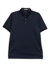 Corneliani Short Sleeve Polo Shirt In Blue