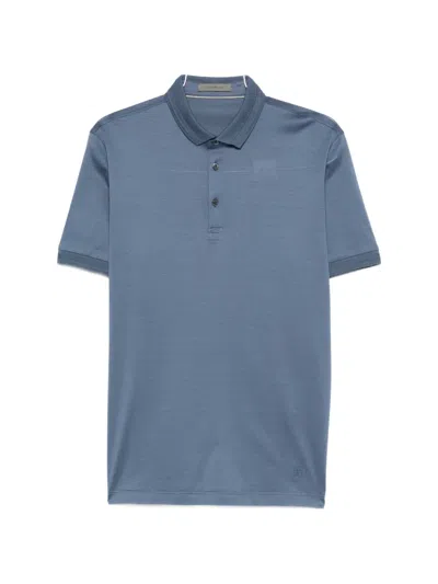Corneliani Short-sleeve Polo Shirt In Blue
