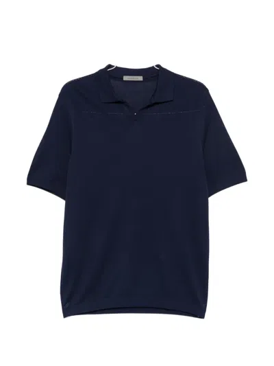 Corneliani Short-sleeve Polo Shirt In Blue