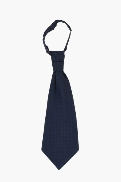 Corneliani Silk Ascot Tie With Ton On Ton Embroidery