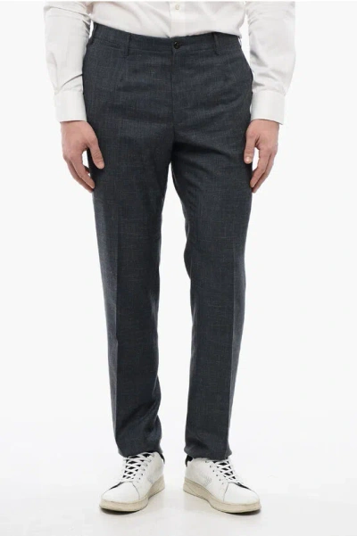 Corneliani Silk Blend Leader Pants With Flap Back Pockets In Black