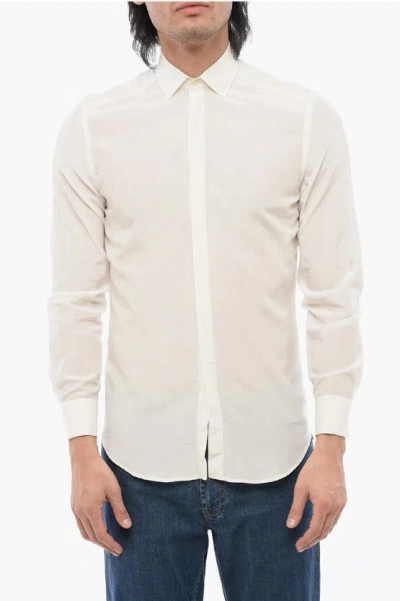 Corneliani Silk Blend Slim Fit Shirt With Cuffs