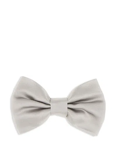 Corneliani Silk Bow Tie In Grey