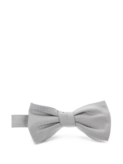 Corneliani Silk Bow Tie In Grey