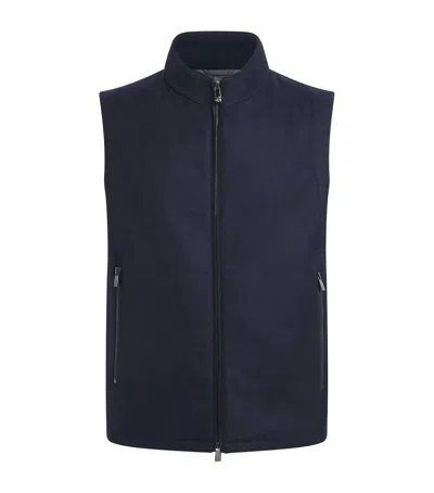 Corneliani Silk-cashmere Gilet In Multi