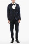 Corneliani Silk Cerimonia Academy 3-piece Suit With Satin Details