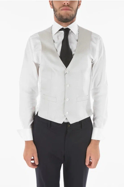 Corneliani Silk Cerimony Academy Vest In Gray