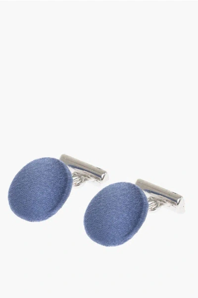 Corneliani Silk Covered Brass Cufflinks