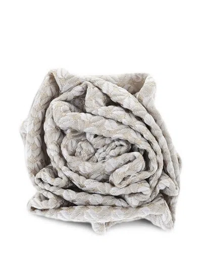 Corneliani Silk Embroidered Pin In Neutral