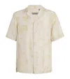 Corneliani Silk Floral Print Shirt In Neutral