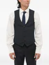 Corneliani Silk Four-button Waistcoat In Black