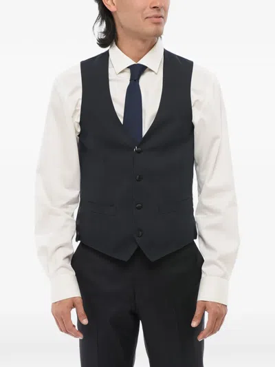 Corneliani Silk Four-button Waistcoat In Black