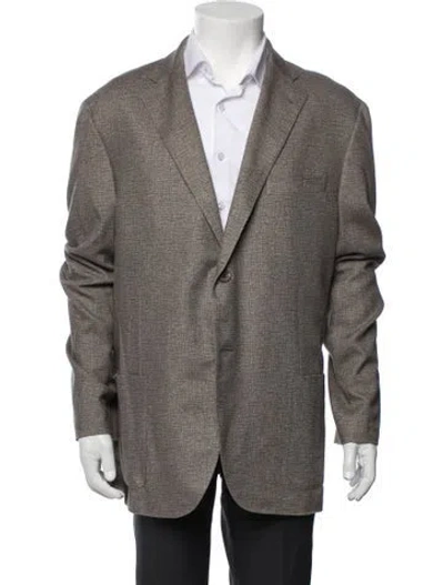 Pre-owned Corneliani Silk Jacket In Neutrals