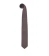 Corneliani Silk Jacquard Tie In Brown