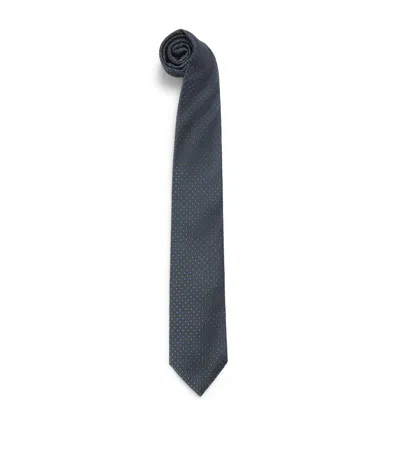 Corneliani Silk Jacquard Tie In Green
