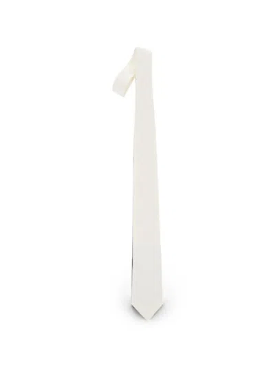 Corneliani Silk Jacquard Tie In White
