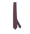 Corneliani Silk Patterned Tie In Brown