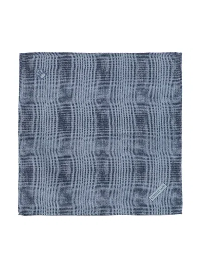 Corneliani Silk Pocket Square In Blue