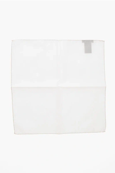 Corneliani Silk Pocket Square In Purple