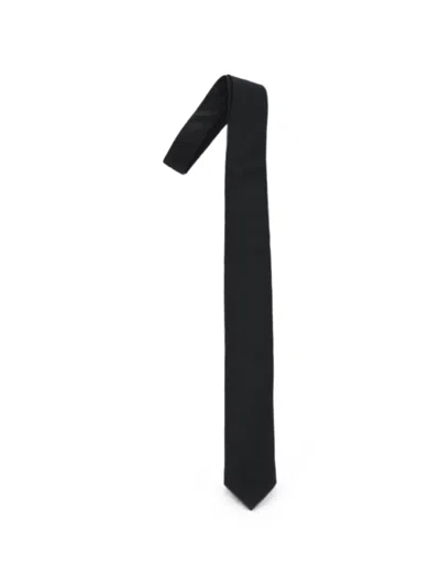 Corneliani Silk Pointed-tip Tie In Black