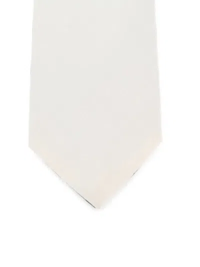 Corneliani Silk Pointed-tip Tie In White