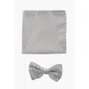 Corneliani Silk Satin Pocket Square And Bow Tie Set