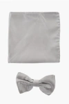 Corneliani Silk Satin Pocket Square And Bow Tie Set