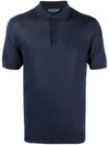 CORNELIANI SILK SHORT-SLEEVE POLO SHIRT